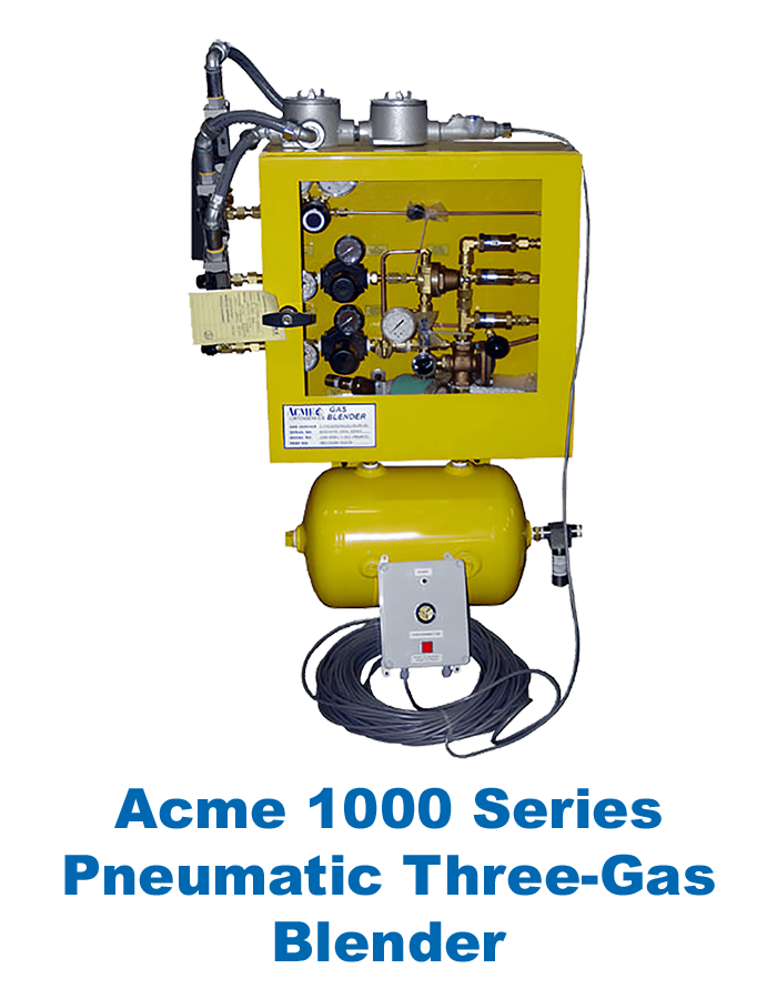 Acme 1000 Series Pneumatic Three-Gas Blender